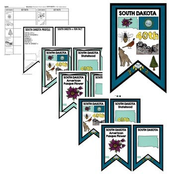 South Dakota History Word Wall, State Profile, South Dakota Activities Posters - preview 2
