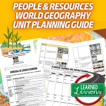 People and Resources Lesson Plan Guide for World Geography, Back To School - preview 1