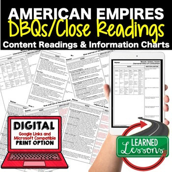 Aztec, Mayans, Inca Empire DBQ Reading Activity Google World History DBQ Reading - preview 1