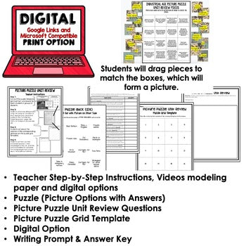COLD WAR Vocabulary Activity Picture Puzzle Unit Review, Test Prep - preview 4