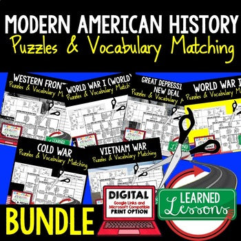 Cold War Vocabulary Activity Puzzle, Print, Digital, and Google - preview 3