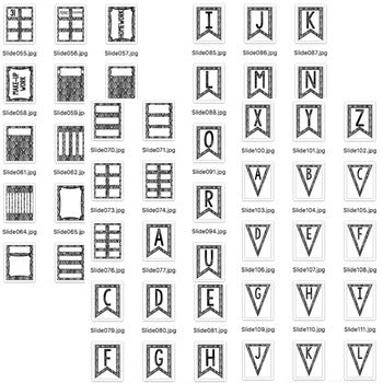 SECONDARY CLASSROOM DECOR, BINDER LABELS, BLACK AND WHITE - preview 4