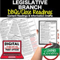 The Legislative Branch DBQ Reading Activity, Google, Civics DBQ, Close Reading - preview 1