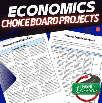 Economics Projects Choice Board, Economics Activities - preview 1