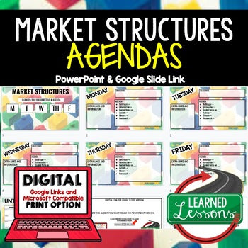 Economics Marketing Structures Agenda PowerPoint & Google Slides Civics Agenda - preview 1