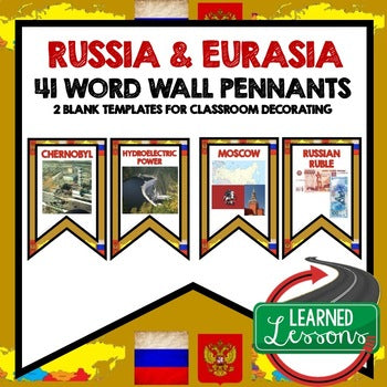 Russia Word Wall World Geography Word Wall Geography Posters - preview 1