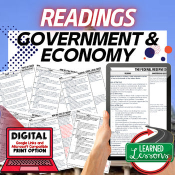Government & The Economy DBQ Reading Comprehension Passages & Questions - preview 1