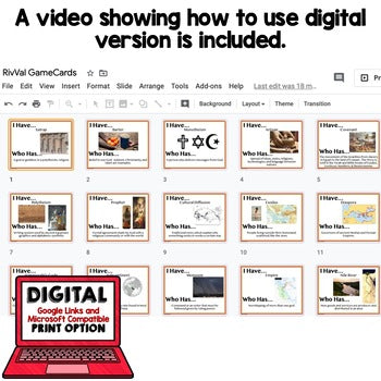 River Valley Civilizations Game Cards, Print, Digital Learning, & Google - preview 2