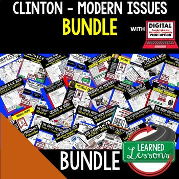 Modern U.S. Presidents Bundle | Clinton, Obama & Trump U.S. History Activities - preview 1