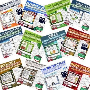 Life Science Guided Notes & PowerPoints Bundle | NGSS Biology Interactive Notes - preview 2