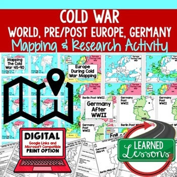 Cold War Map Activity, PowerPoint Guided Mapping, Mapping the Cold War Google - preview 1