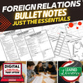 International Relations Outline Notes, Foreign Affairs Bullet Notes, Unit Review - preview 1