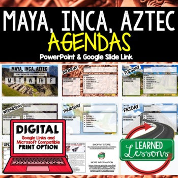 American Empires Agenda PowerPoint & Google Slides, World History Agenda - preview 1
