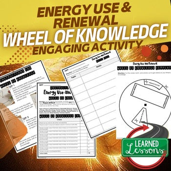 Energy Use and Renewal Activity, Wheel of Knowledge Interactive Notebook - preview 1