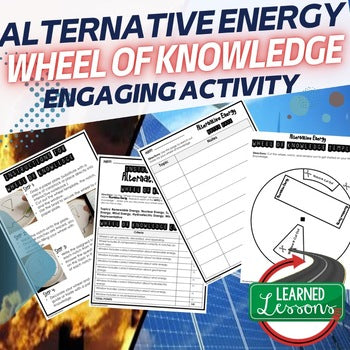 Alternative Energy Activity, Wheel of Knowledge Interactive Notebook - preview 1