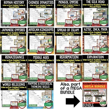 Spread of Islam Guided Notes and PowerPoints, Interactive Notebooks, Google - preview 4