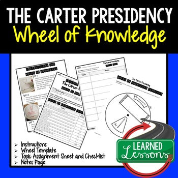Jimmy Carter's Presidency Activity, Wheel of Knowledge (Interactive Notebook) - preview 1