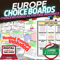 World Geography EUROPE Activities Choice Board, Digital Distance Learning - preview 1