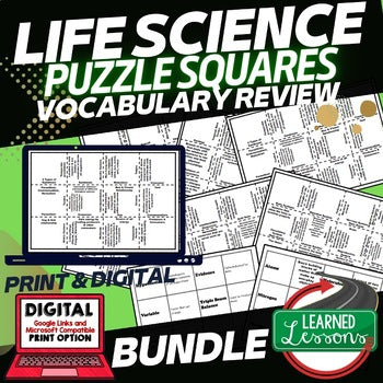 Adaptations Vocabulary Activity BUNDLE, Life Science Curriculum Puzzles - preview 3