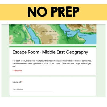 Middle East Geography Escape Room | Digital Breakout | World Geography Activity - preview 4