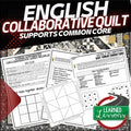 English and Reading Collaborative Quilt, Classroom Display, Collaborative Poster - preview 1