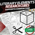 Literary Elements Activity Research Cube with Writing Extensions (English) - preview 1