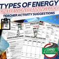 Types of Energy Lesson Plan Guide | NGSS Physical Science Lesson Plans - preview 1