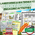 Landforms & Topography Activities, Landforms & Topography Choice Board - preview 1