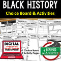 Black History Month Activities, Choice Board, Print and Digital for Google - preview 1
