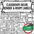 Secondary Classroom Décor | Newspaper Binder Labels | Classroom Organization - preview 1
