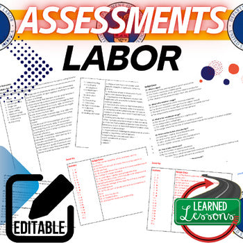 Labor and Workforce Assessments, Economics Tests, Economics Quizzes - preview 1